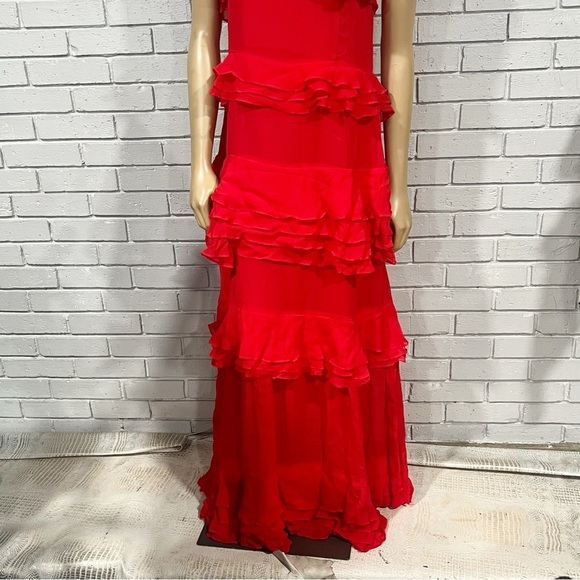 J.Crew Women’s Collection tiered ruffle dress in chiffon - Picture 4 of 10